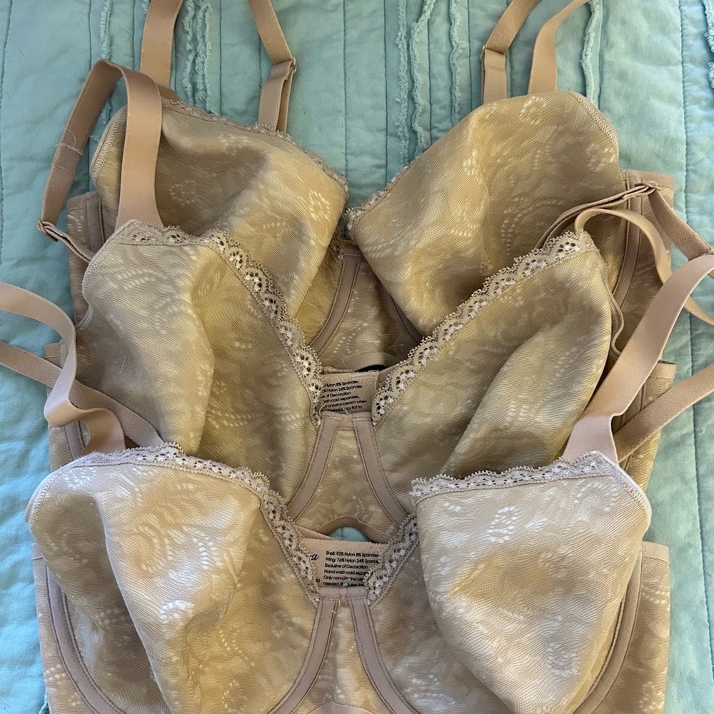 LOT of 3 Soma Enticing Lift Full Coverage Unlined Bra all 32DD